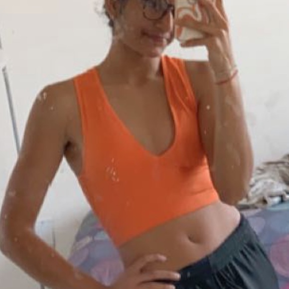 Orange Ribbed Tank - Picture 2 of 3